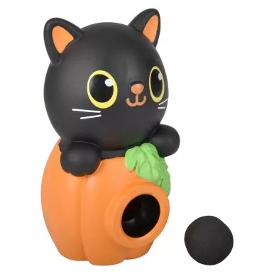 Halloween Black Cat Foam Ball Blaster 5.5" - 36 Pcs Bulk Toy Gifts